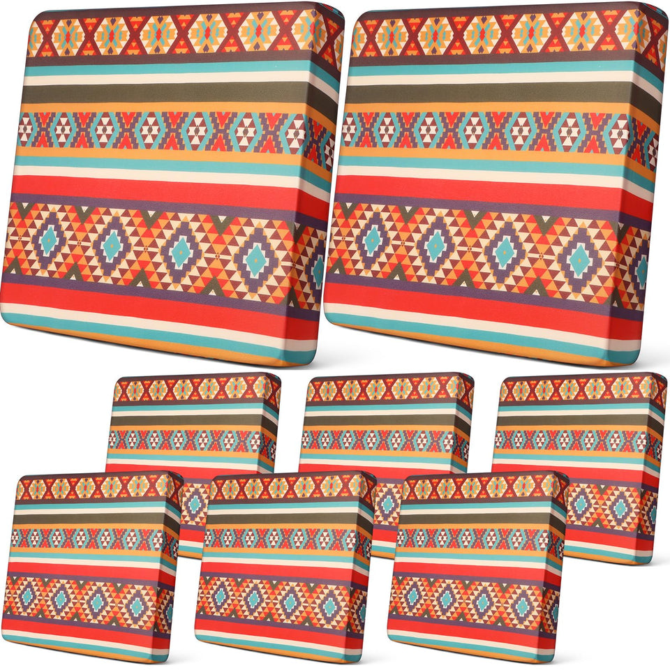 Newwiee patio cushion cover in argyle vintage color enhances outdoor decor.