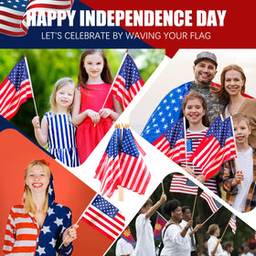 Newwiee durable polyester USA flags for outdoor weather resistance