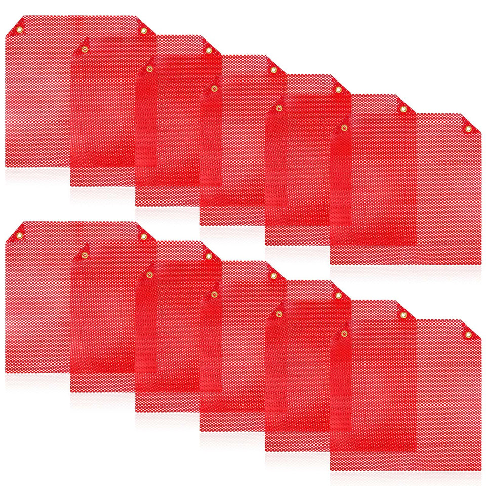 Newwiee safety flags for trucks with red color and grommets enhance road visibility