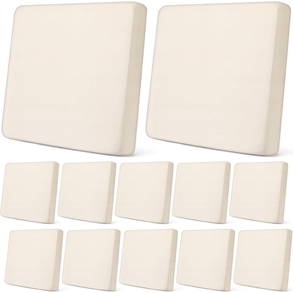 Newwiee stretch cushion cover beige back view protects cushions from wear.