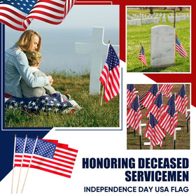 Newwiee 24-pack USA flags ideal for garden decor