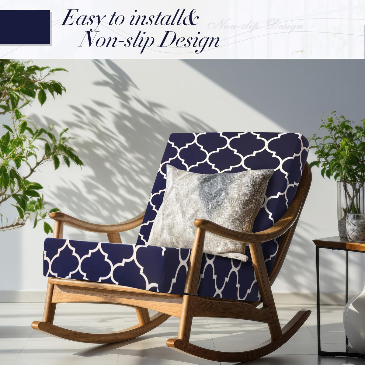 Newwiee outdoor navy waterproof cushion covers shield cushions from spills
