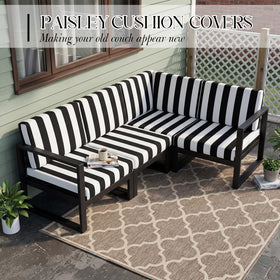 Newwiee water-resistant outdoor cushion cover keeps spills away.