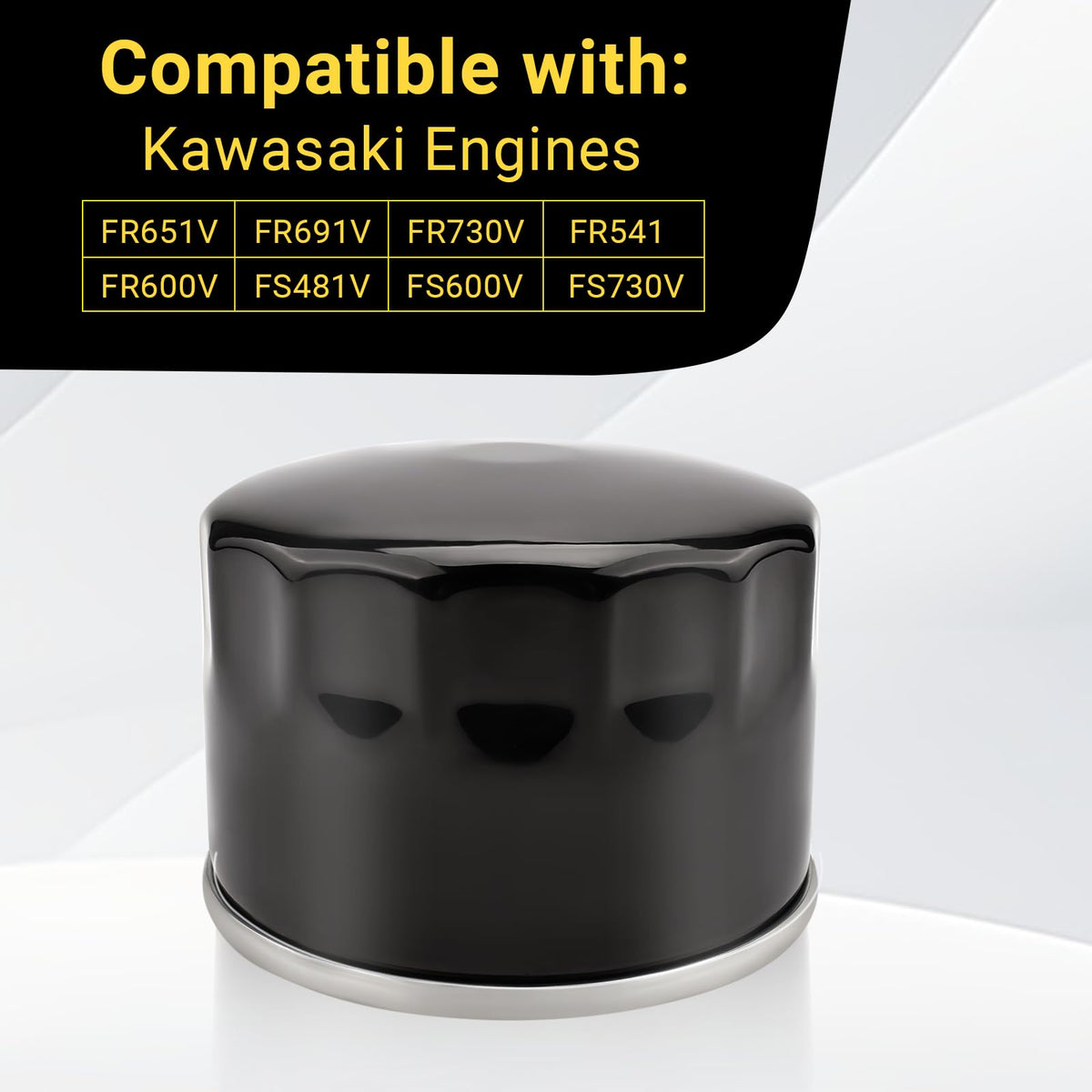 NexaNova oil filter 49065-7007 side view for Kawasaki FR series, easy replacement.