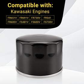 NexaNova oil filter 49065-7007 side view for Kawasaki FR series, easy replacement.