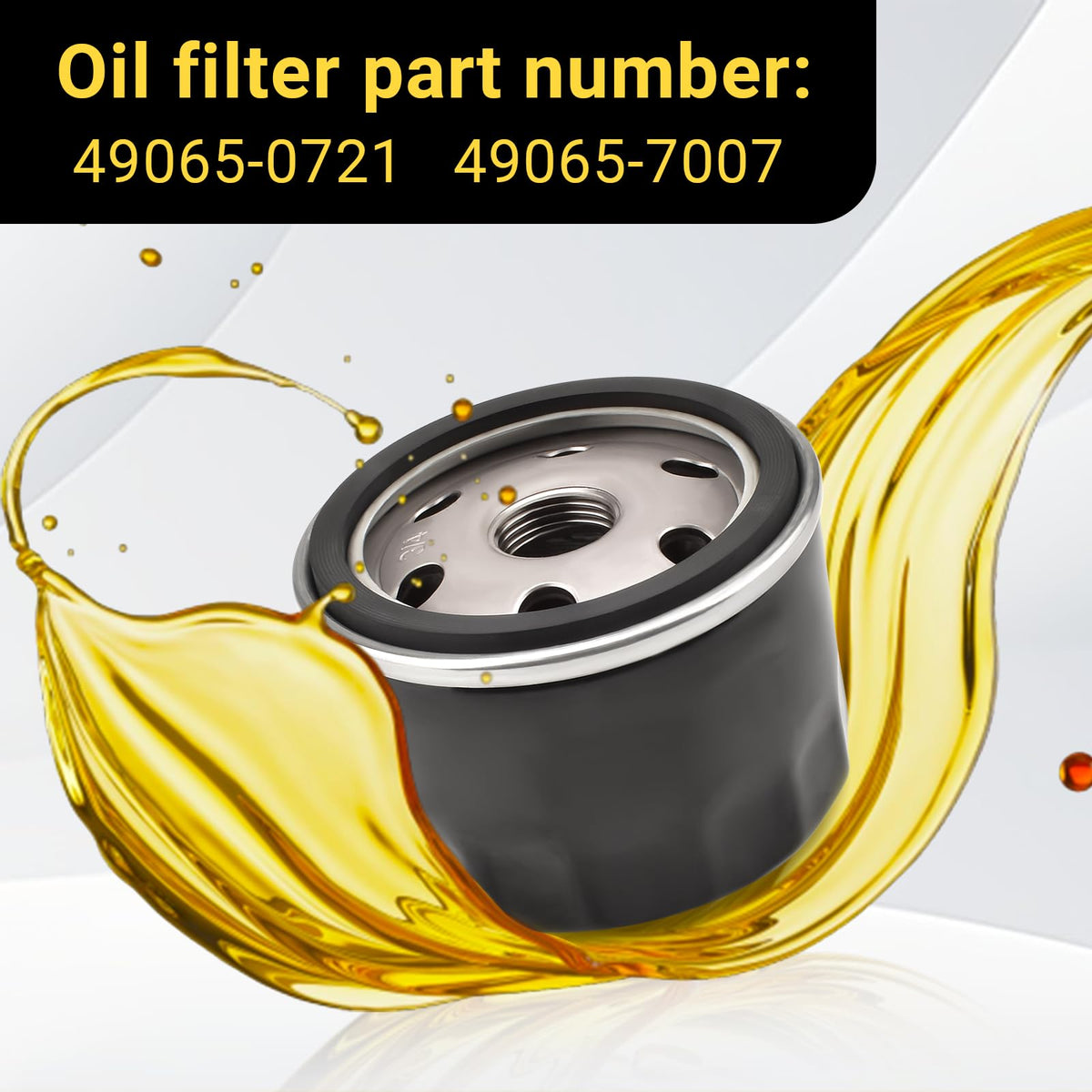 NexaNova oil filter installation for lawn mower, compatible with multiple engine series.