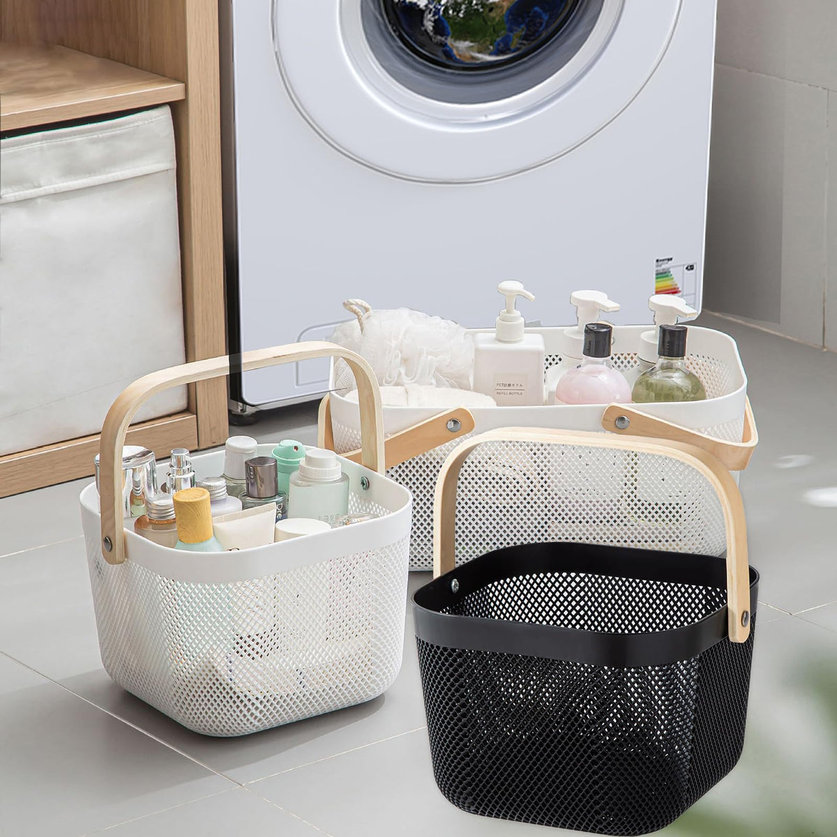Nexboraque basket with stable base fits shelves and tables for steady storage.