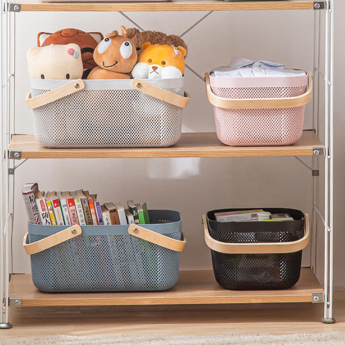 Nexboraque plastic basket with rustproof build for lasting use and easy care.