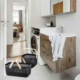 Nexboraque storage basket adds decorative organization to any room or pantry.