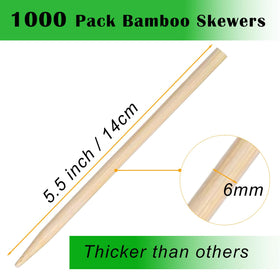 Nexboraque semi-point bamboo sticks ideal for easy piercing and quick prep