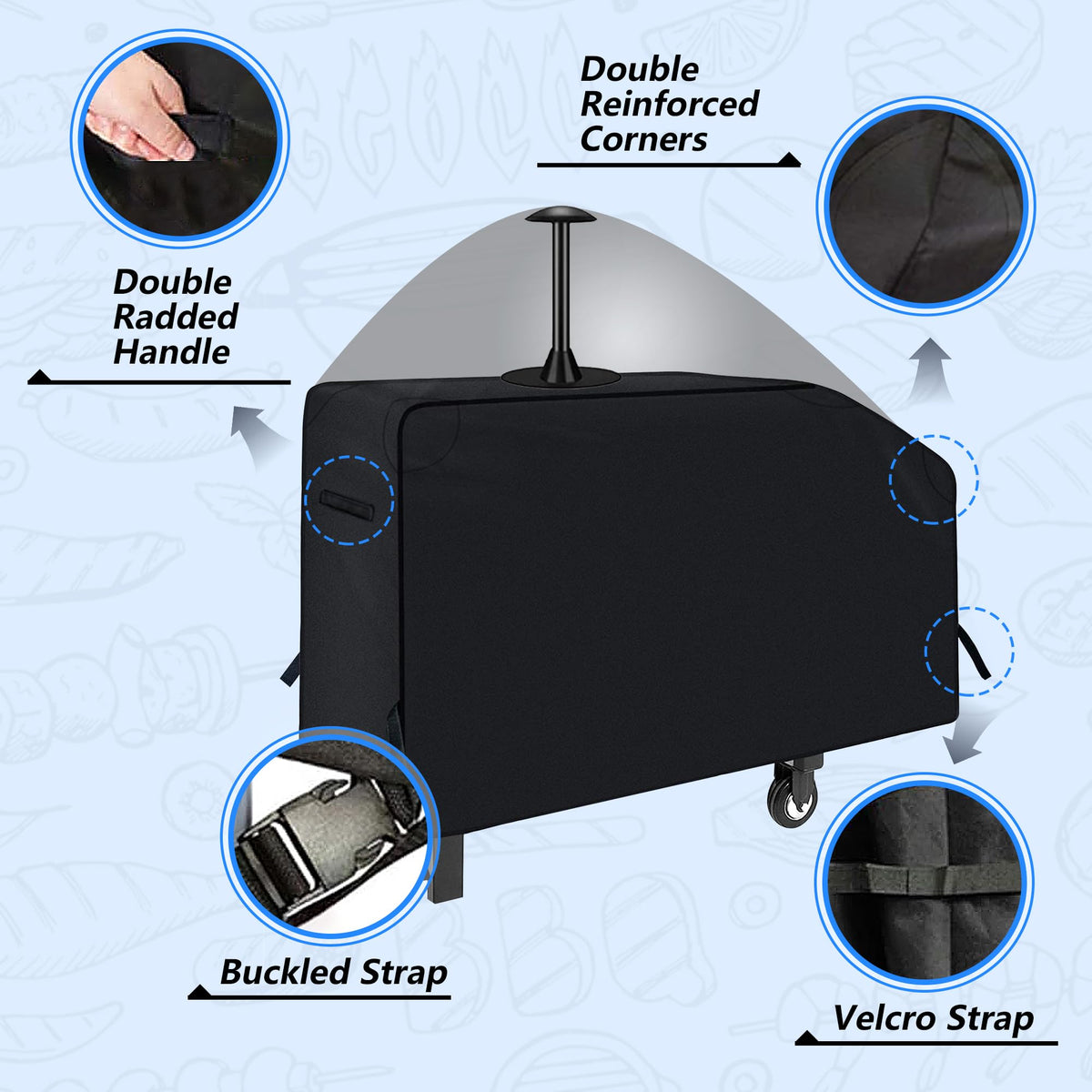 NEXCOVER 12-inch support pole keeps the cover elevated.