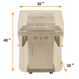 NEXCOVER grill cover 30-inch side view highlighting adjustable straps for secure outdoor use