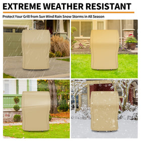 NEXCOVER grill cover easy-clean surface shown with hose cleaning