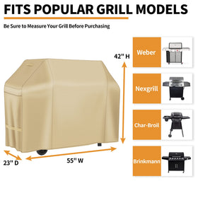 NEXCOVER grill cover in heavy-duty waterproof fabric shields your grill