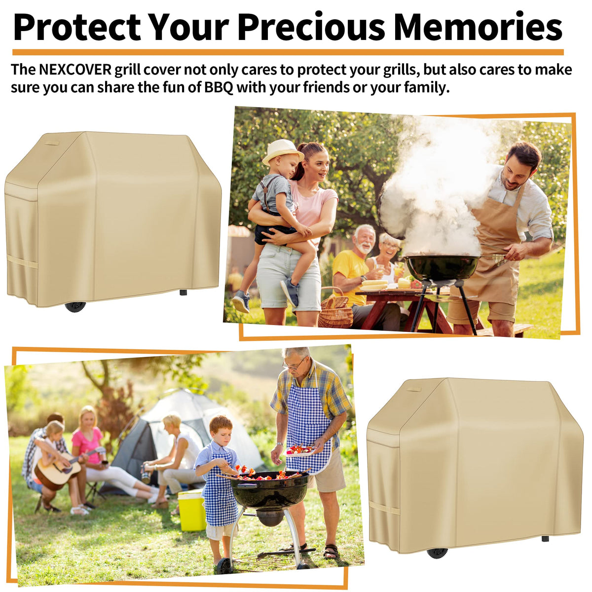 NEXCOVER weather-resistant grill cover protects against all-season weather