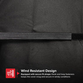 Nexgrill griddle cover with adjustable straps keeps the cover secure.