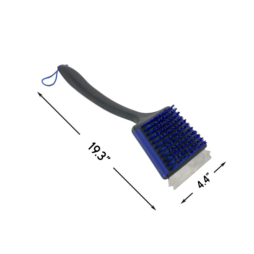 Nexgrill nylon bristles remove grease without scratching grates