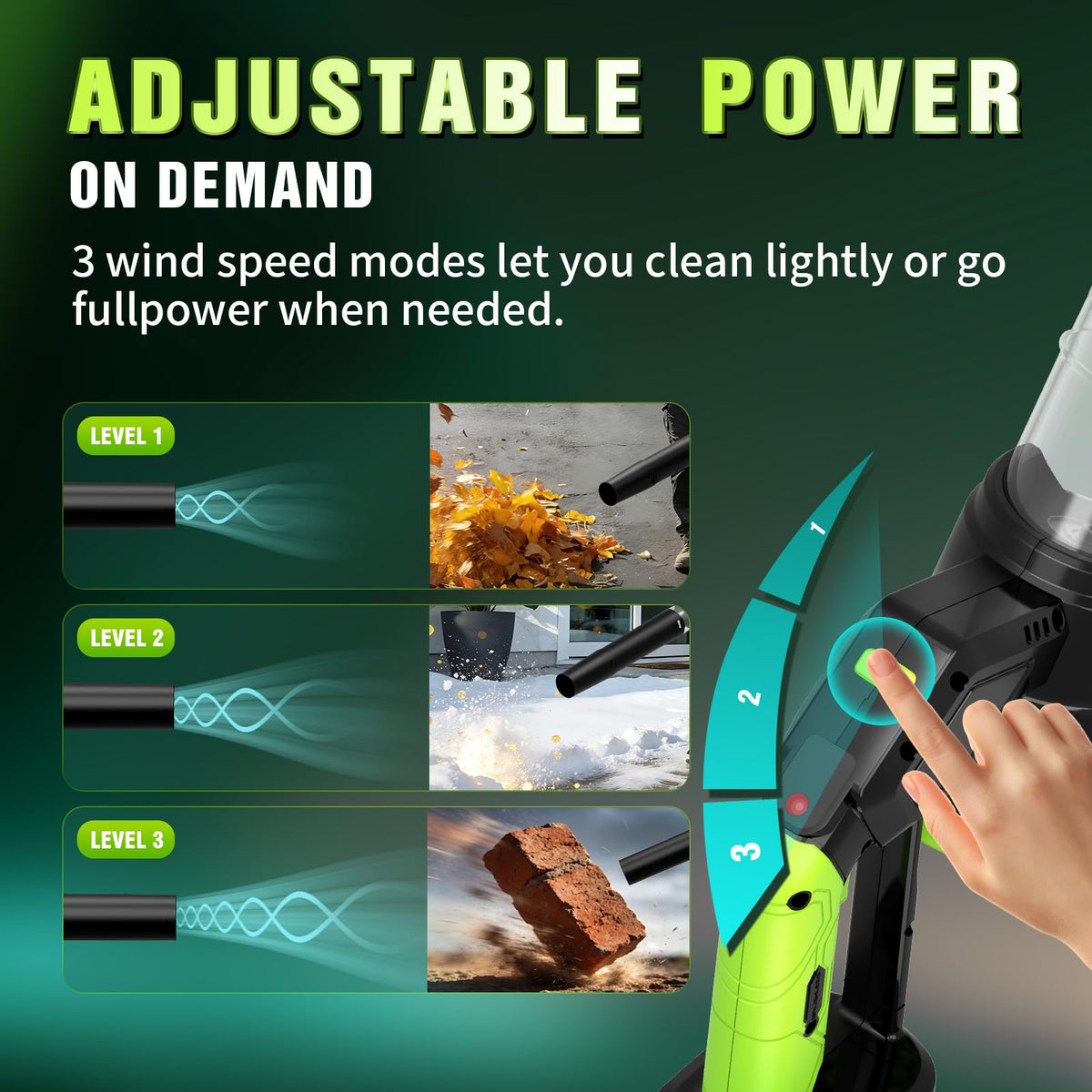 Neximvanuxn high-velocity air stream for fast debris clearance.