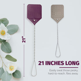 NextClimb fly swatter features a sturdy metal handle designed for long-lasting swats.