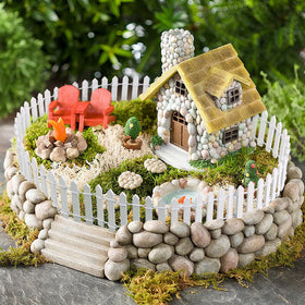 Nextpal two-section set suits fairy gardens, dollhouses, and terrarium accents.