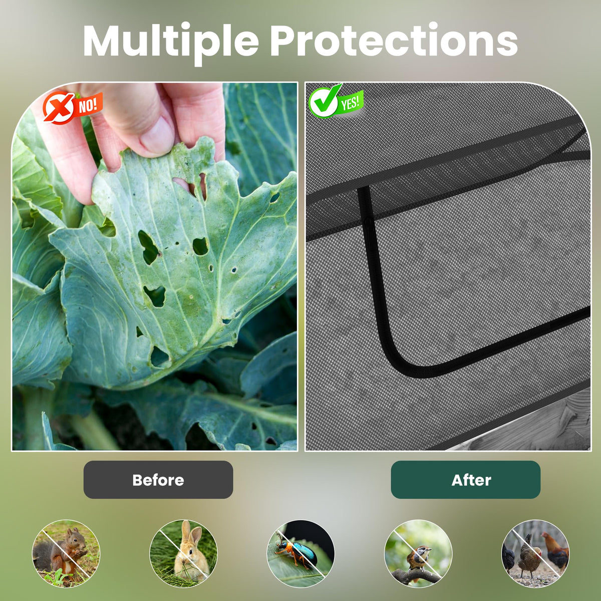 Nexum crop cage with 16 stakes included for secure, wind-resistant installation