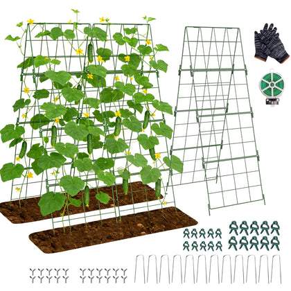 Nexum heavy-duty A-frame trellis demonstrates adjustable height for flexible garden setups.