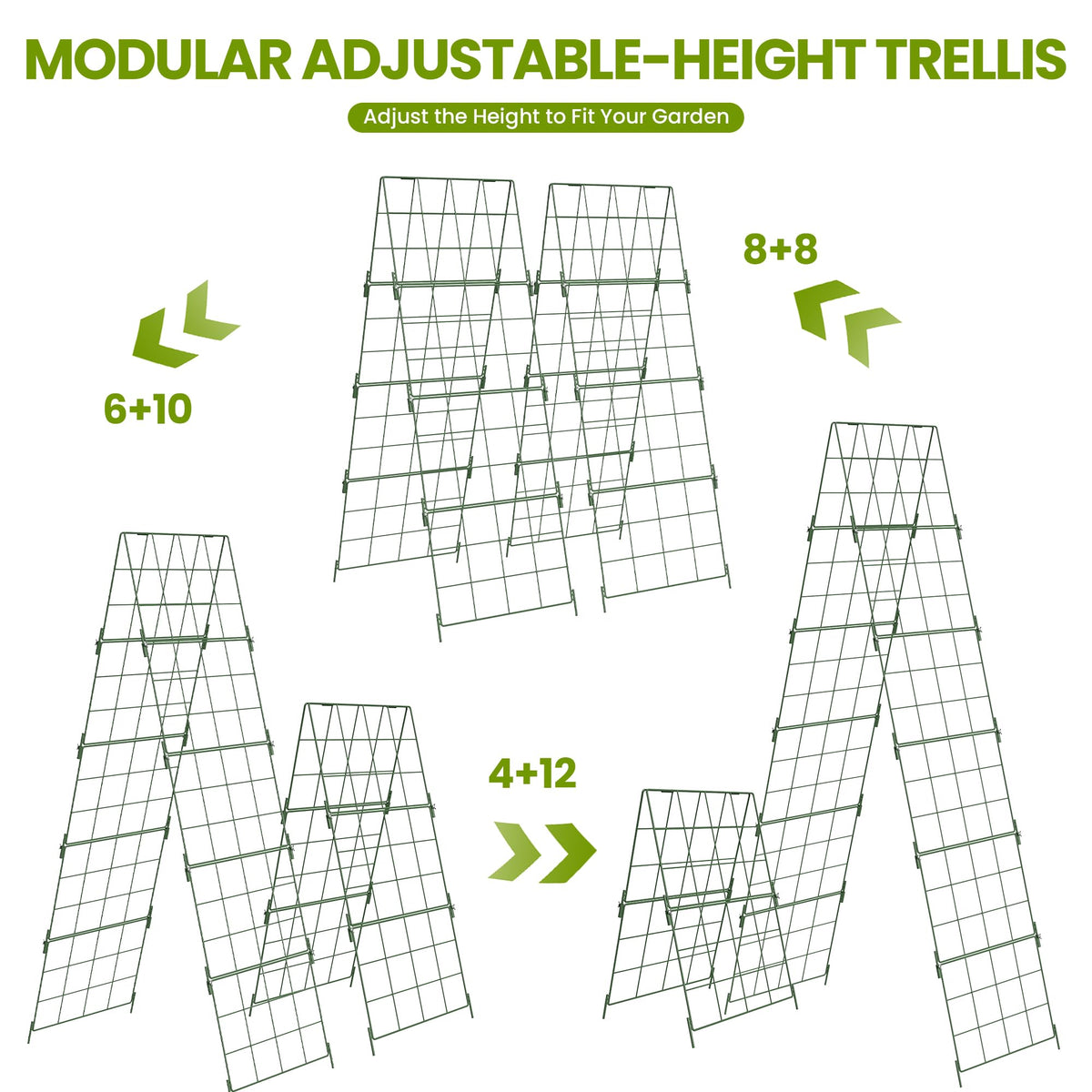 Nexum heavy-duty grid evenly distributes plant weight across panels.