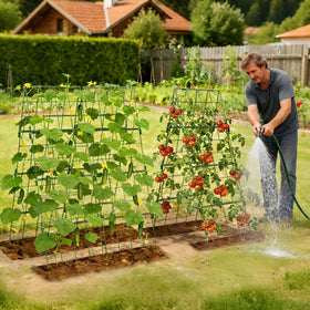 Nexum trellis features rust-proof metal construction built for outdoor weather.