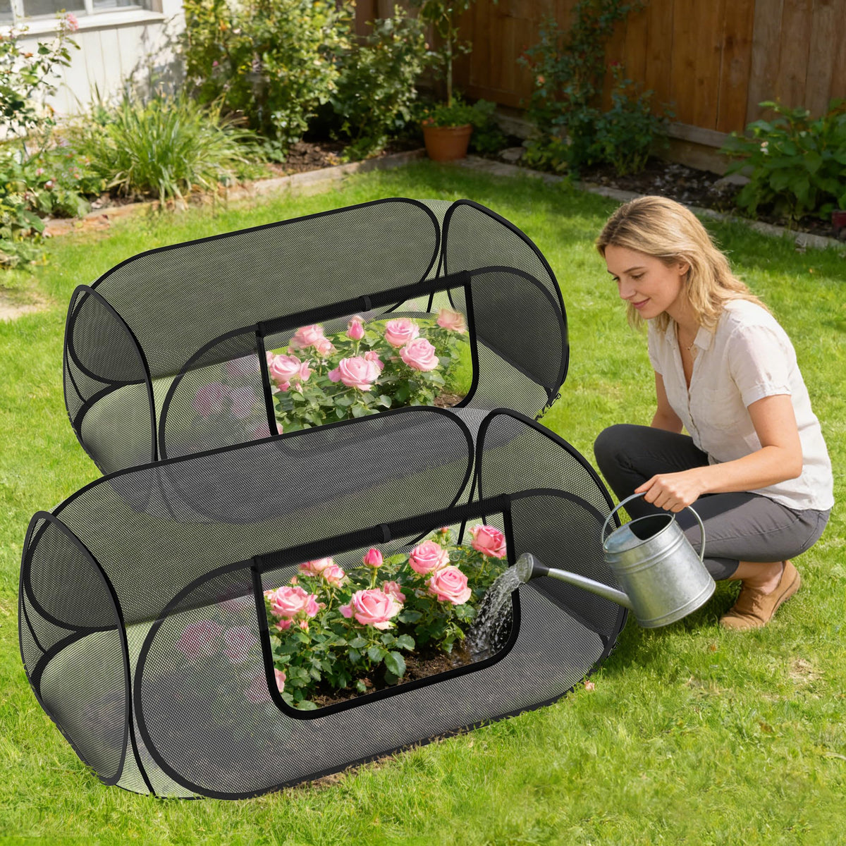 Nexum 30% shade mesh provides sun relief while keeping air flow for seedlings
