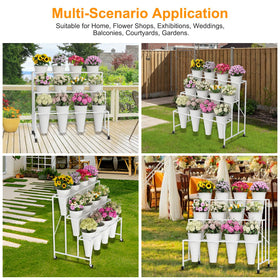 NEYCIL bucket-height adjustable system accommodates different flowers and layouts.
