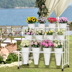 NEYCIL wheeled flower cart allows smooth movement for flexible event layouts.