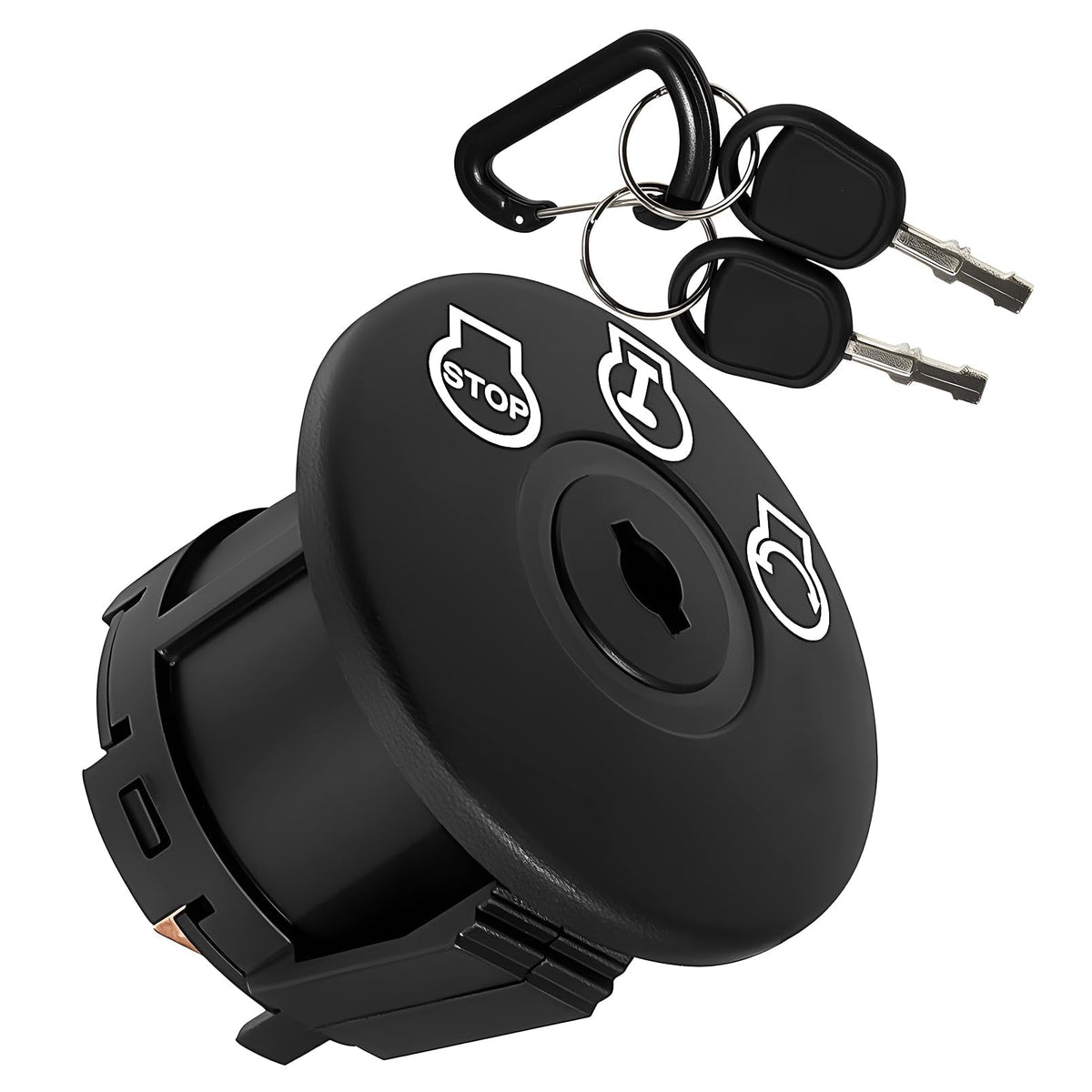 NFSpeeding ignition switch with key and 5 terminals for reliable mower starts.
