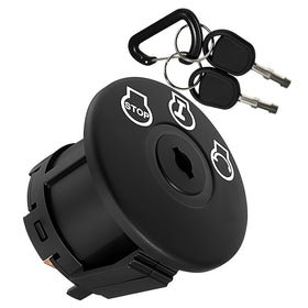 NFSpeeding ignition switch with key and 5 terminals for reliable mower starts.