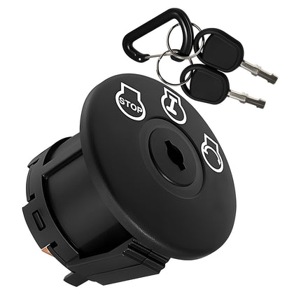 NFSpeeding ignition switch with key and 5 terminals for reliable mower starts.