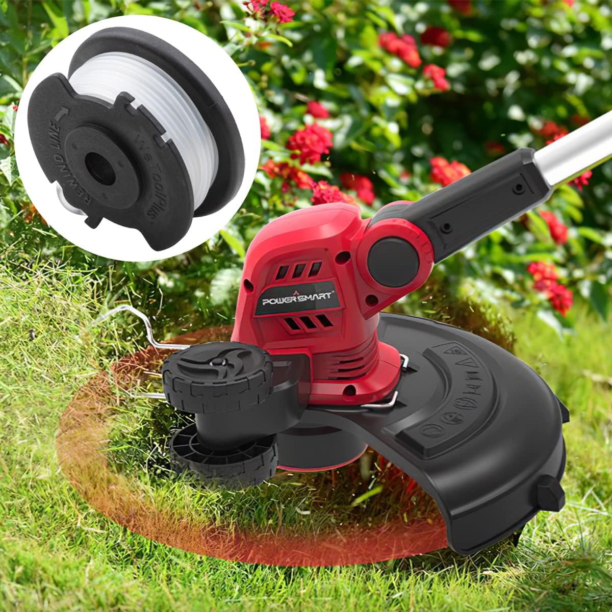 NFSpeeding PE trimmer line, flexible and resistant to breakage during yard work.