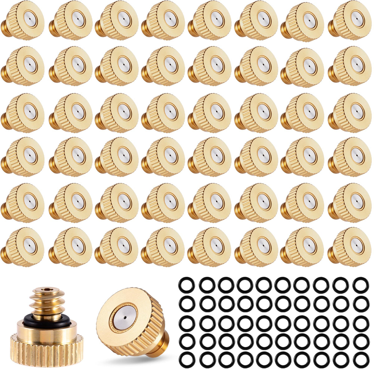 NFAMRZCAR brass misting nozzle with 0.02 inch orifice for efficient outdoor cooling