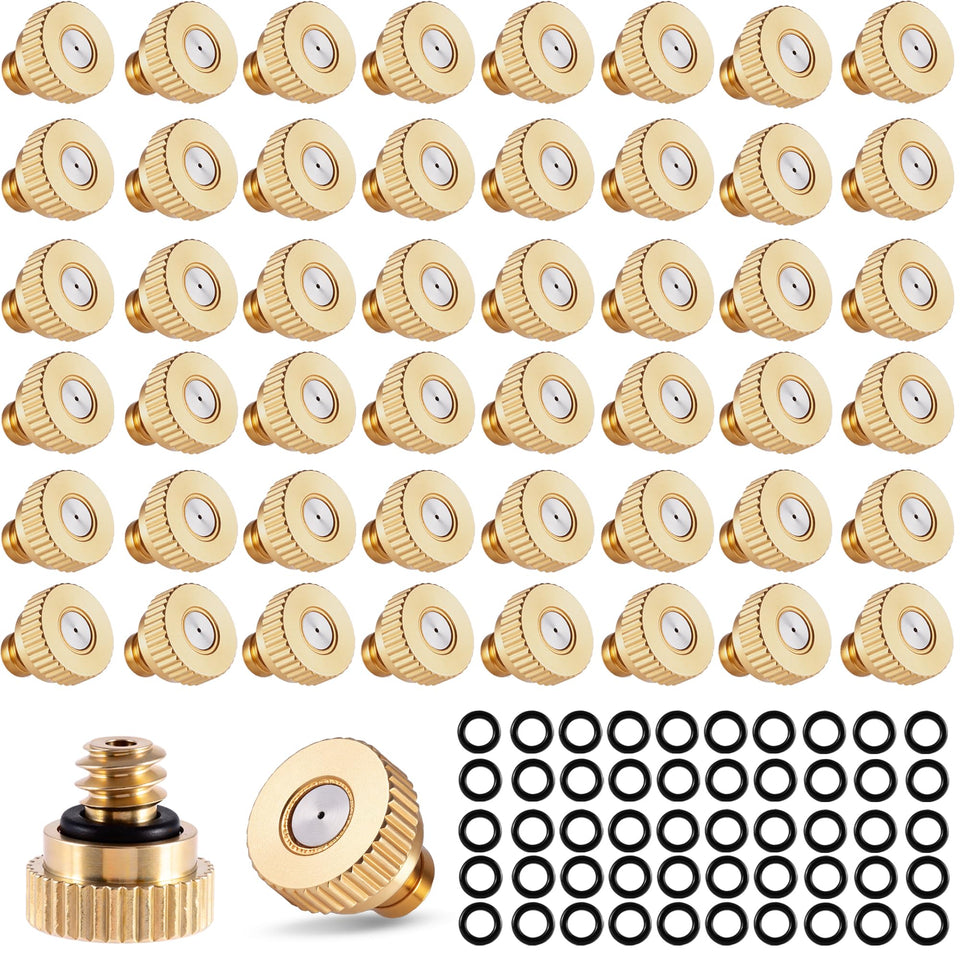NFAMRZCAR brass misting nozzle with 0.02 inch orifice for efficient outdoor cooling