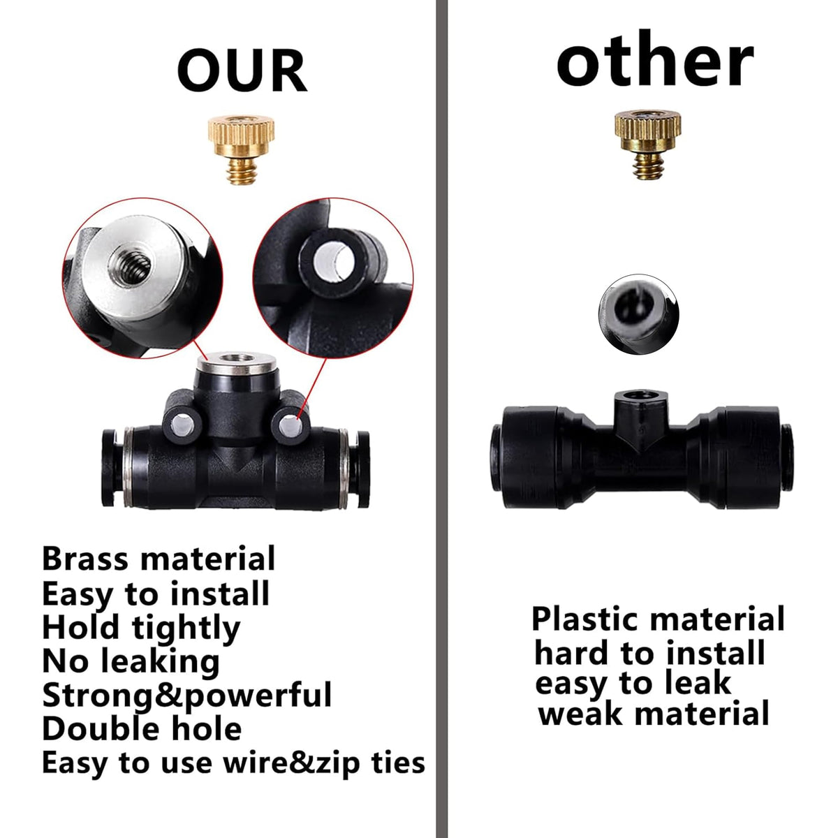NFAMRZCAR brass plug seals misting line connections