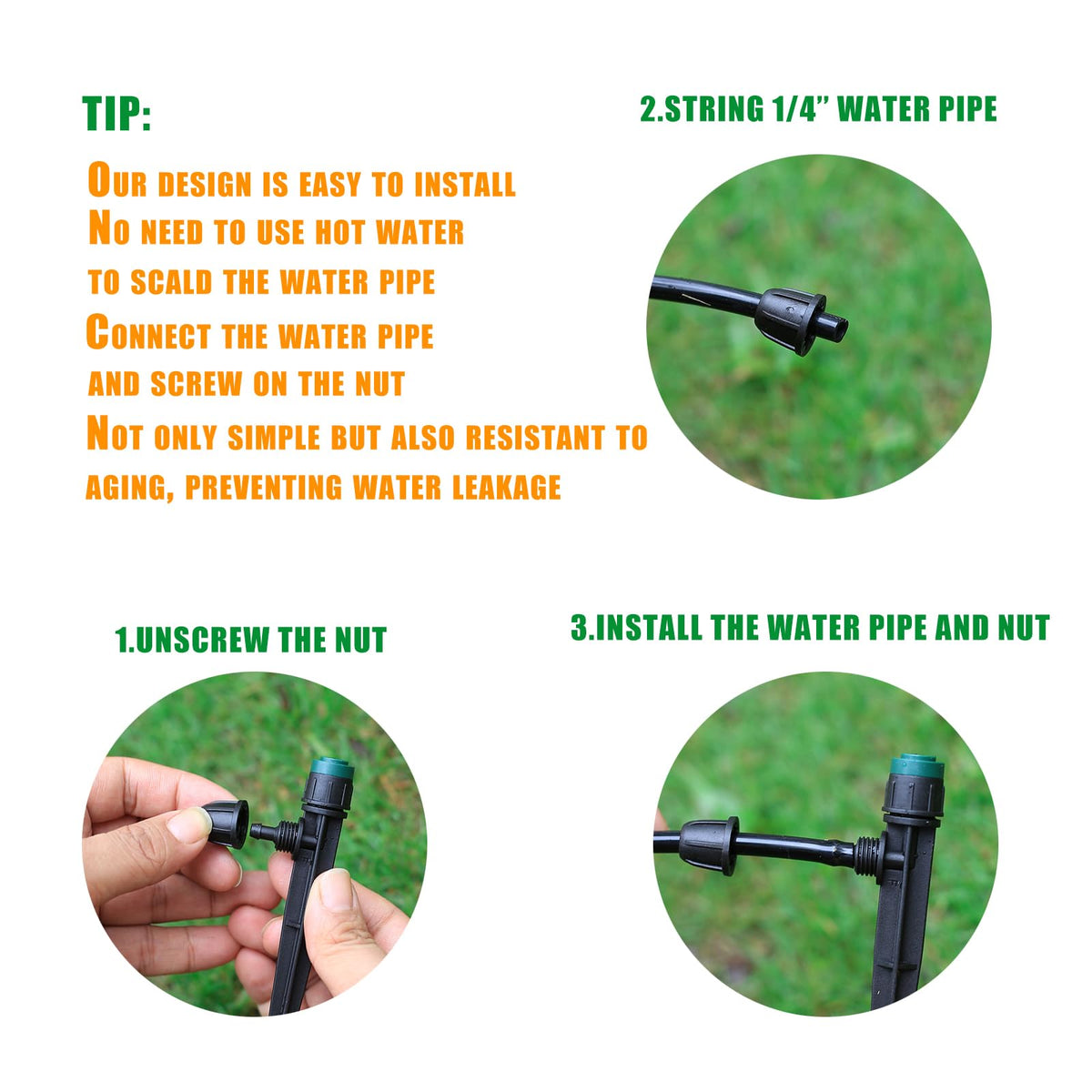 NFAMRZCAR garden tubing assembly compatible with standard 4-7 mm tubing