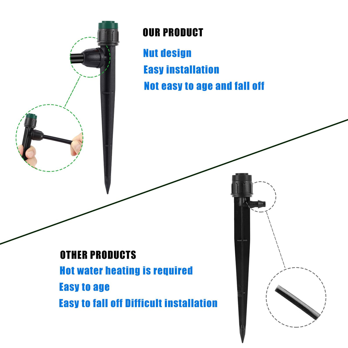 NFAMRZCAR lock barbed connection prevents leaks and secure tubing
