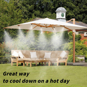 NFAMRZCAR misting system installation on patio or garden