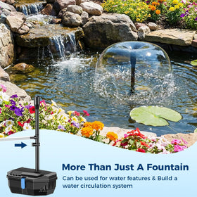 NFESOLAR adjustable flow control fine-tunes water output and fountain height.