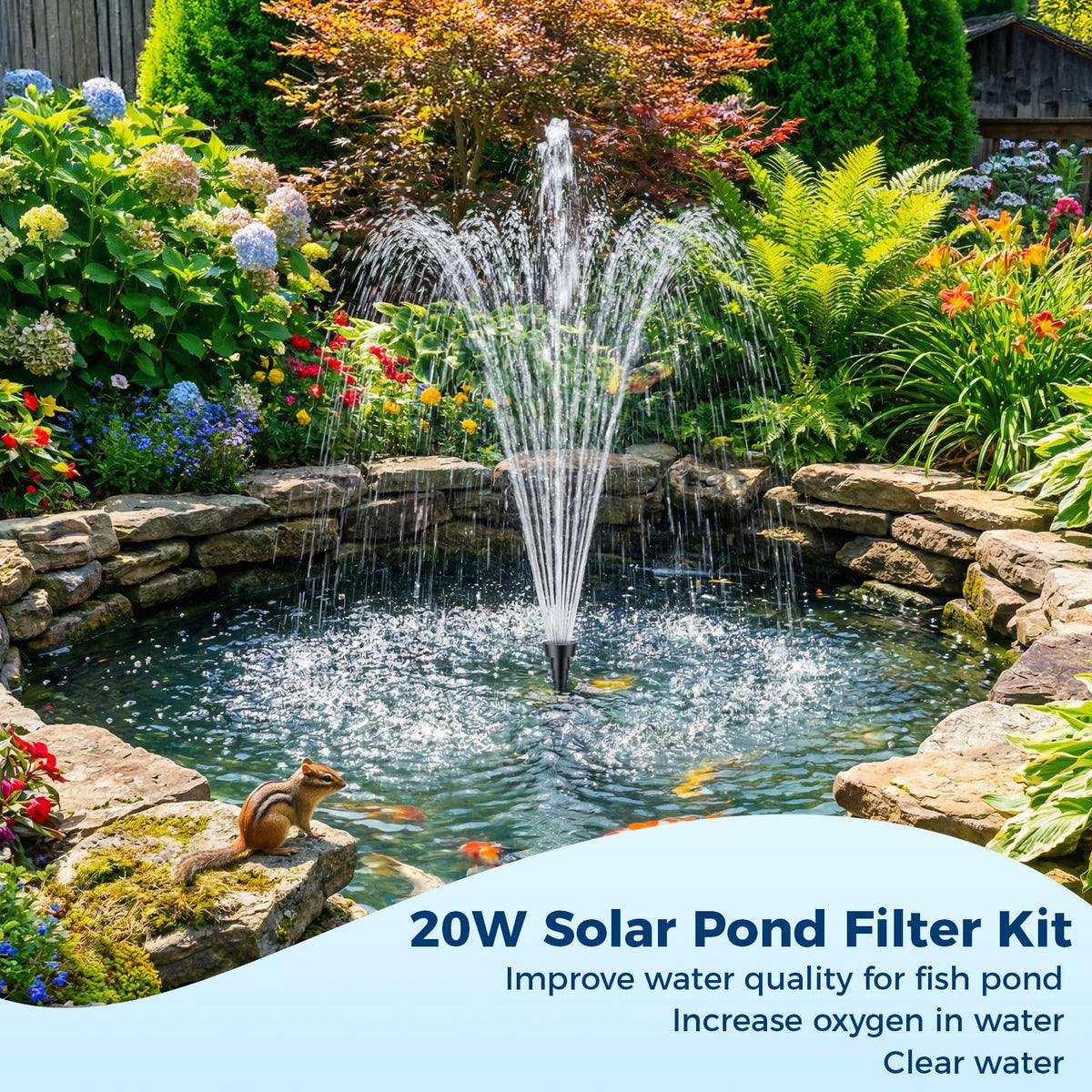 NFESOLAR fountain nozzle setup for bright water jets and decorative features.