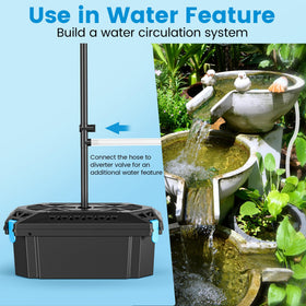 NFESOLAR fountain heads set creates attractive water features in outdoor spaces.