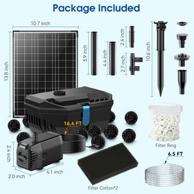 NFESOLAR outdoor pond setup in garden demonstrates easy solar efficiency