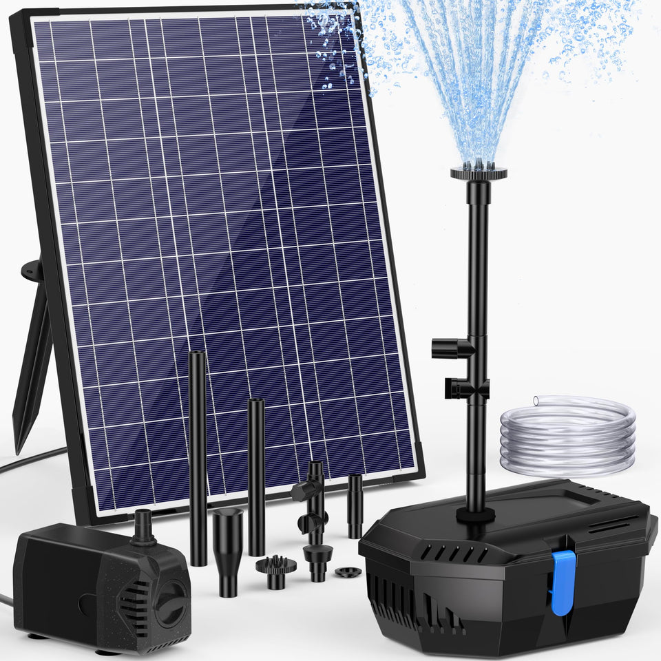 NFESOLAR pond filter fountain shows the 20W unit for an eco-friendly outdoor water feature