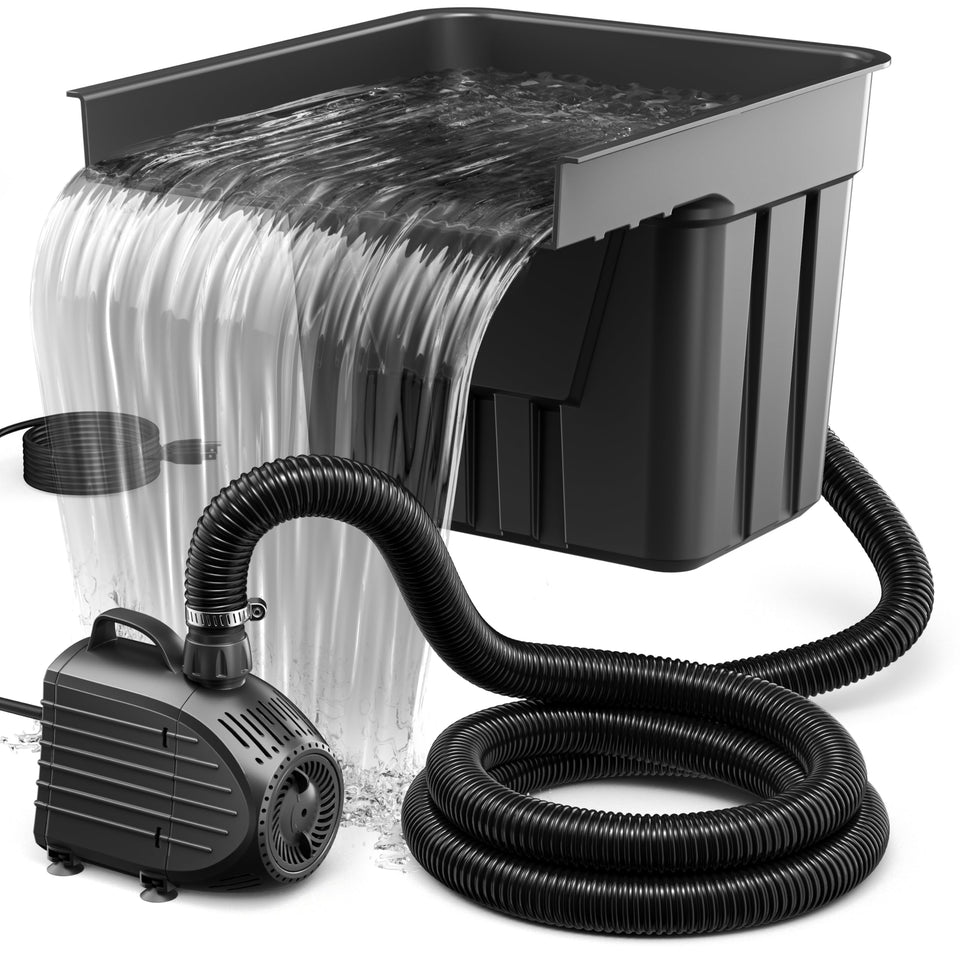 NFESOLAR pond waterfall spillway kit for an easier, soothing water feature.