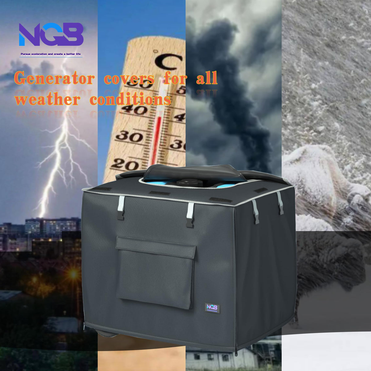 NGB generator cover side pockets keep tools within easy reach