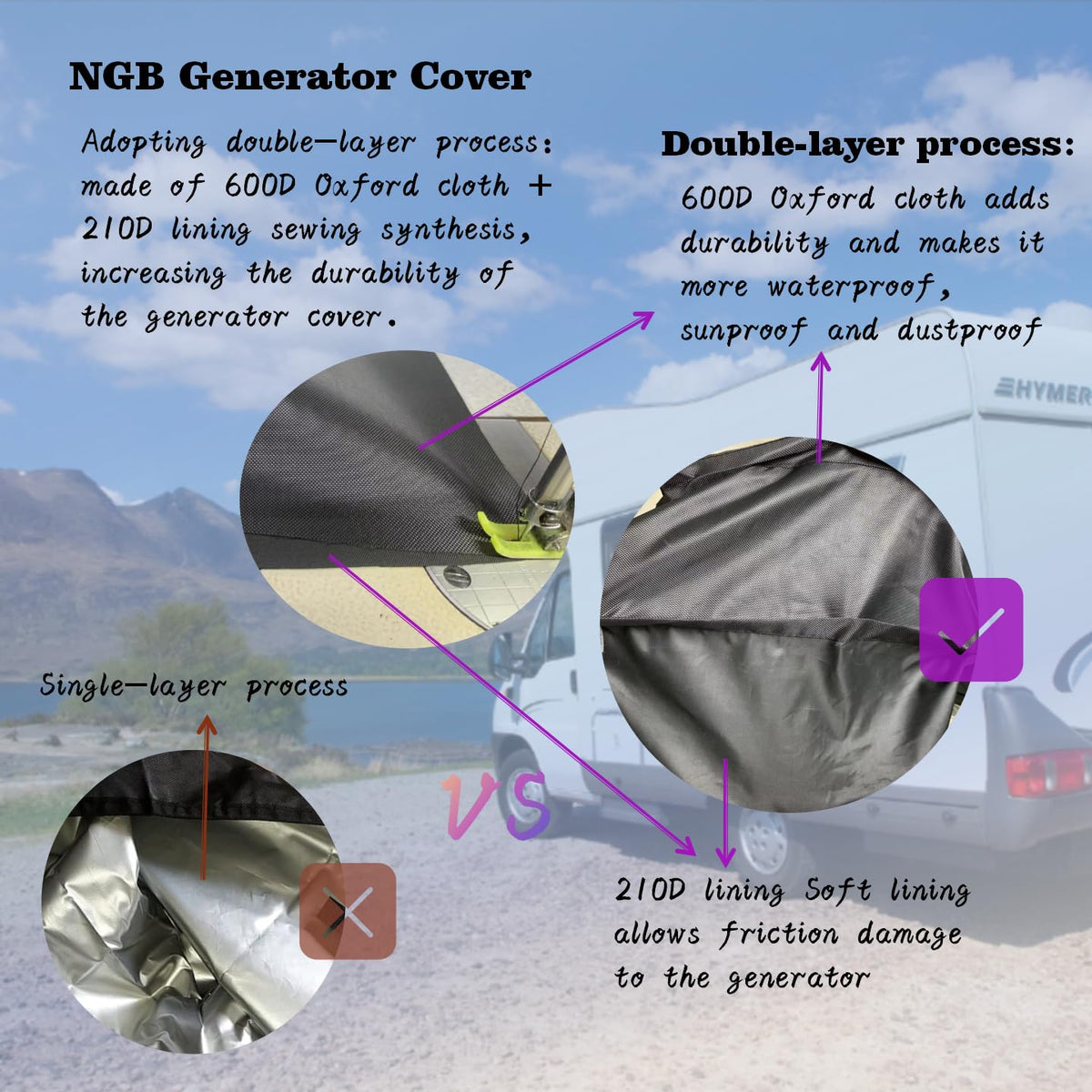 NGB universal-fit design suits many inverter generators for versatile outdoor protection