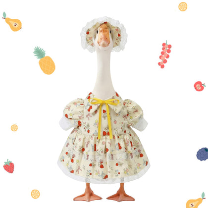 Ngdhkd spring porch goose outfit for 23'' statue with hat enhances outdoor display.